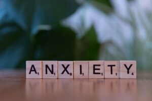 Wooden Blocks Spelling Anxiety on Wooden Surface- Dr Kate Hamilton
